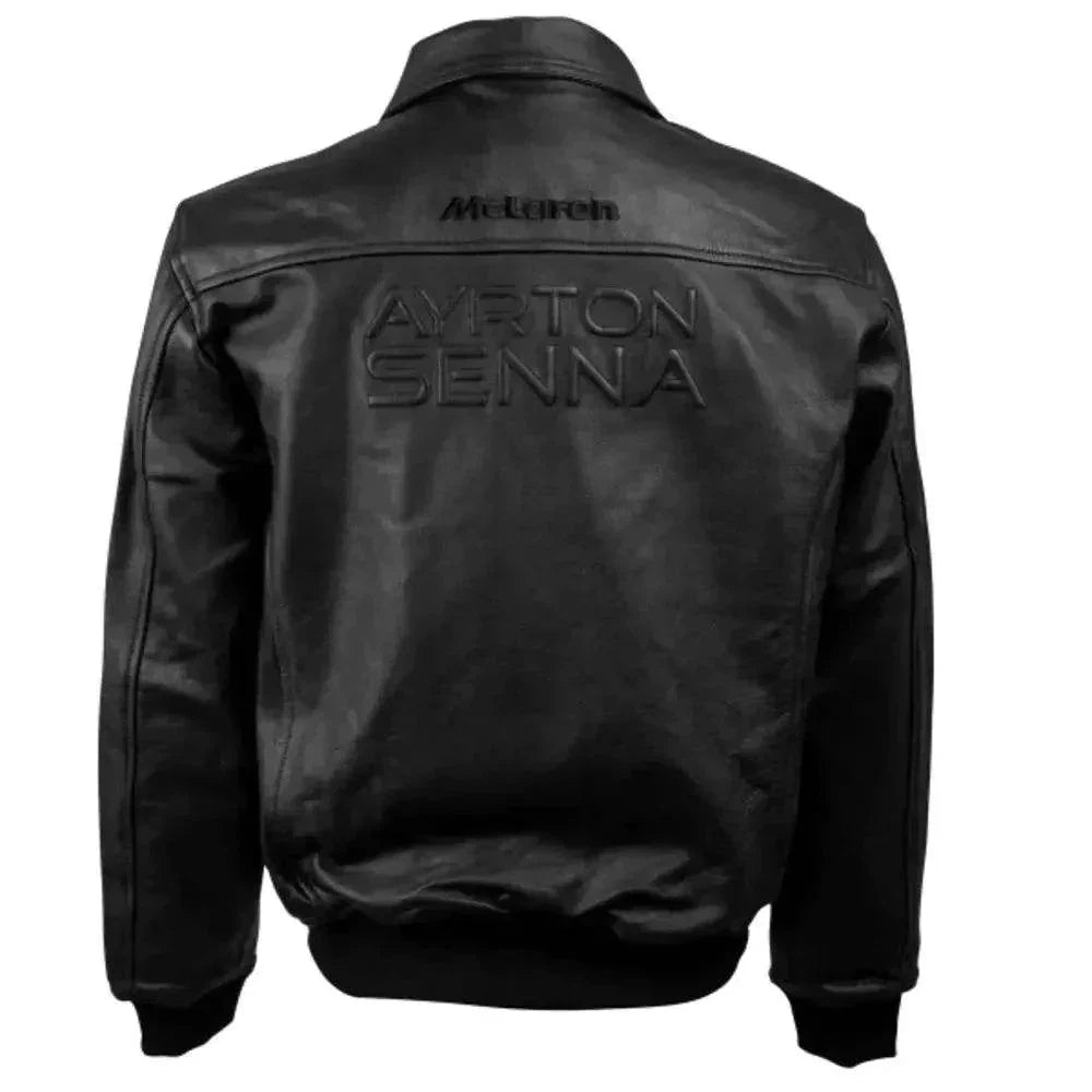 Ayrton Senna McLaren Leather Jacket Three Times World Champion | Speed Racewear