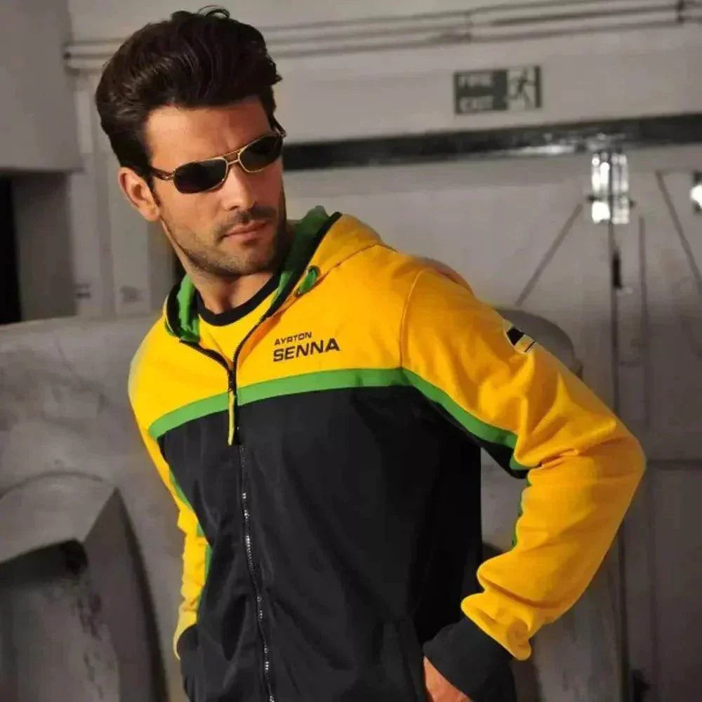 Ayrton Senna Zip Hoodie Helmet | Speed Racewear