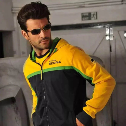 Ayrton Senna Zip Hoodie Helmet | Speed Racewear