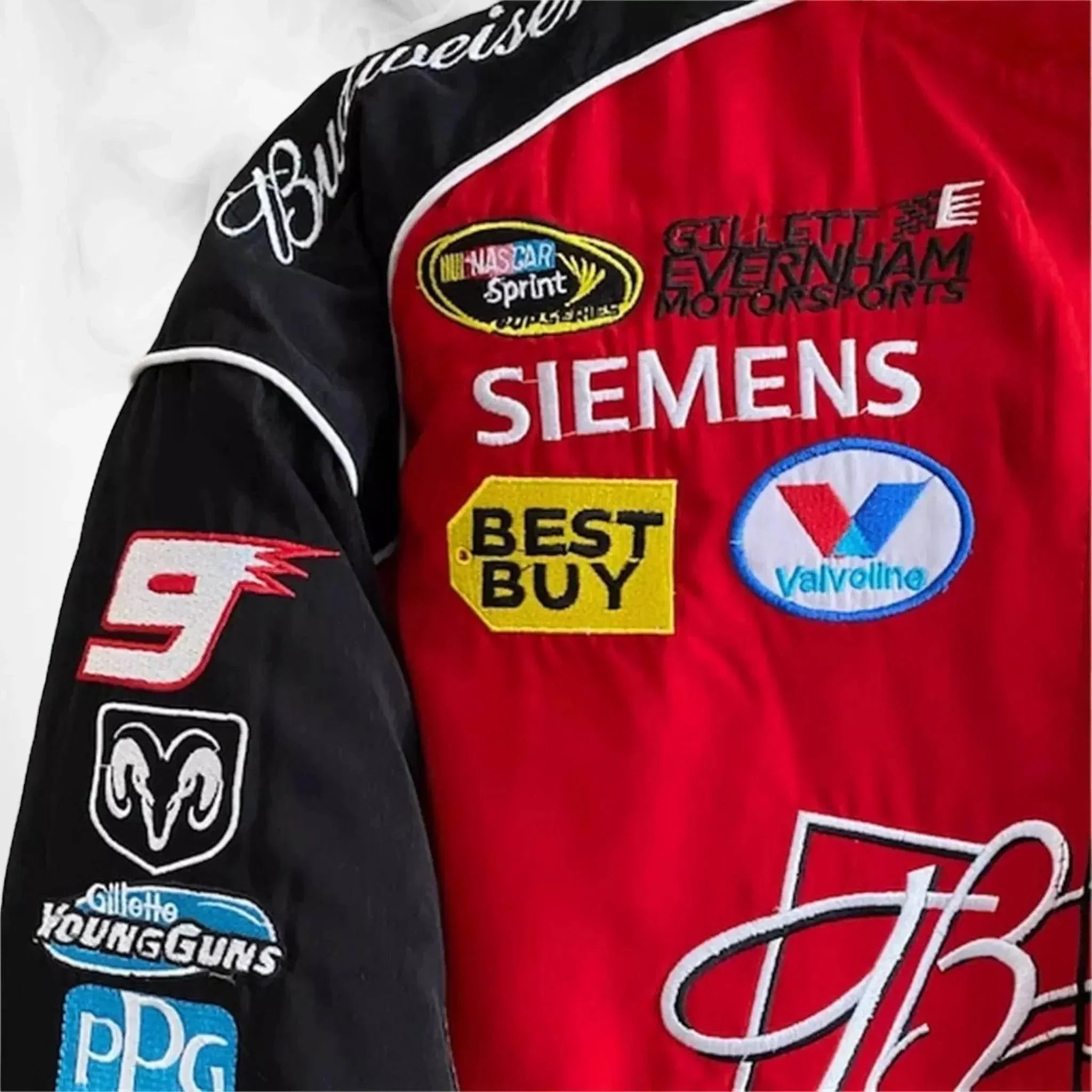 Budweiser Black F1 Retro Racing Jacket | Speed Racewear