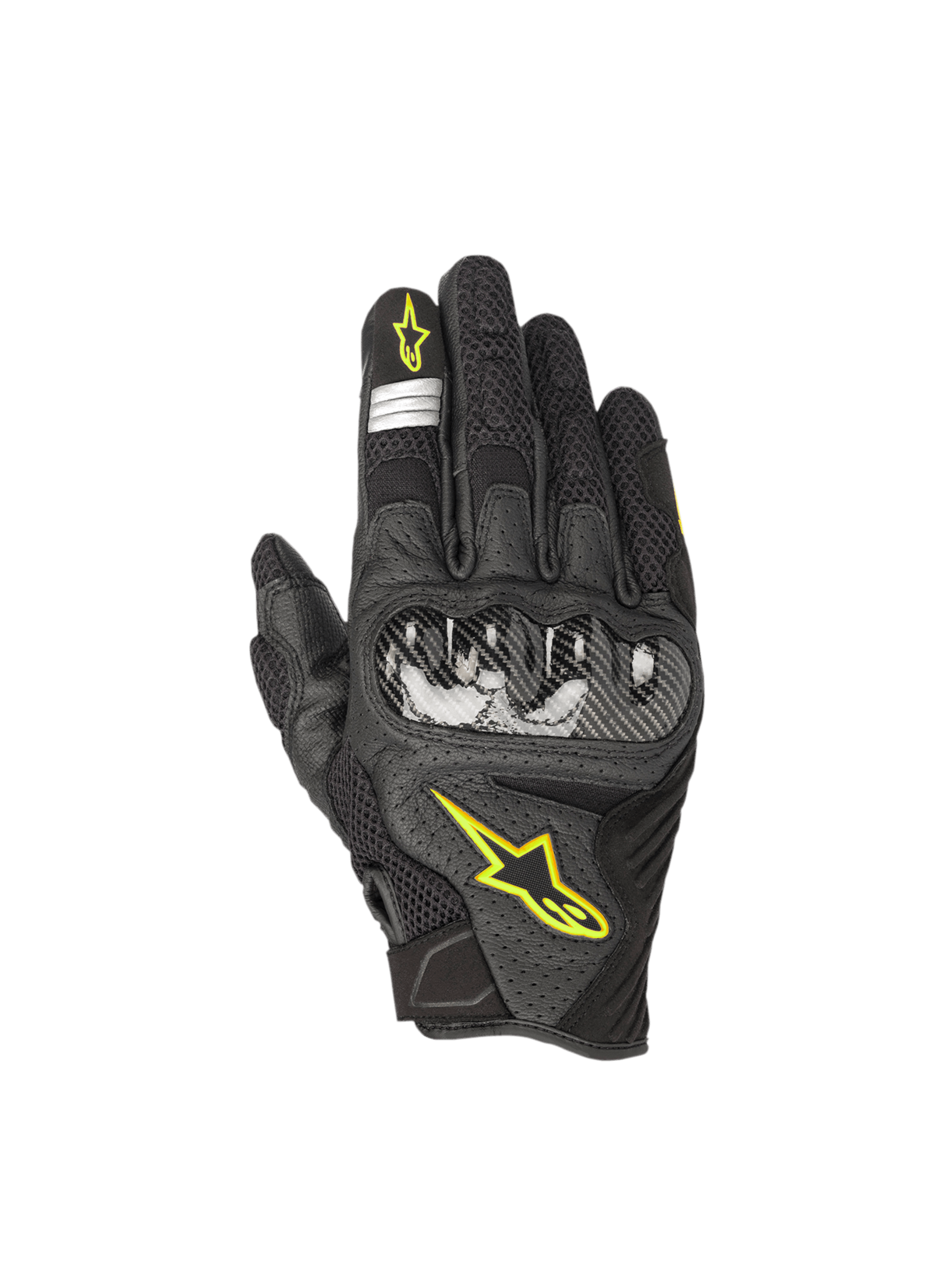 Alpinestars SMX-1 Air V2 Gloves Black/Yellow Fluorescent motorcycle gloves – image 1
