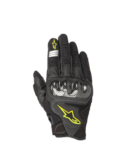 Alpinestars SMX-1 Air V2 Gloves Black/Yellow Fluorescent motorcycle gloves – image 1