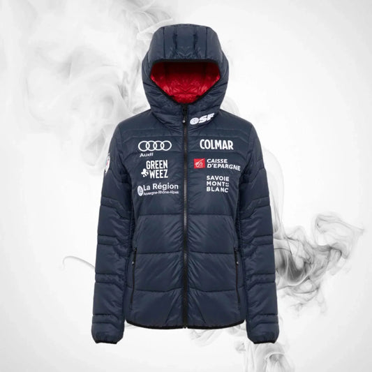 Ski Down jacket COLMAR French National Team Quilted Jacket Aspen Midnight Woman - 2022/23 | Speed Racewear