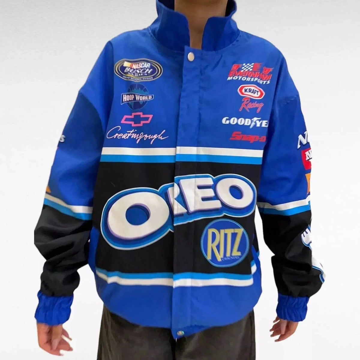 F1 Biker Racing Streetwear Embroidered Bomber Jacket | Speed Racewear