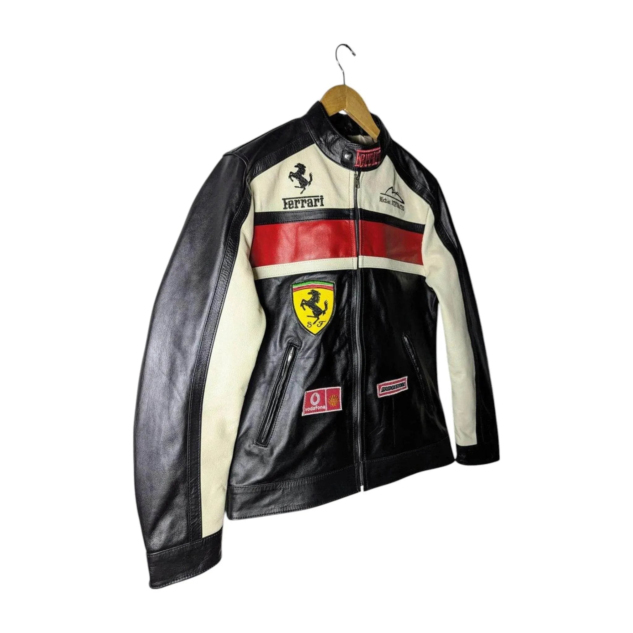 Ferrari Real Leather Unisex Racing Jacket | Speed Racewear