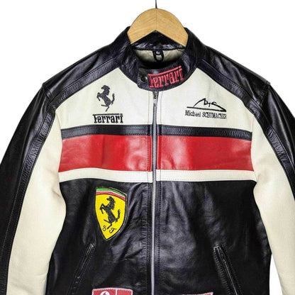 Ferrari Real Leather Unisex Racing Jacket | Speed Racewear