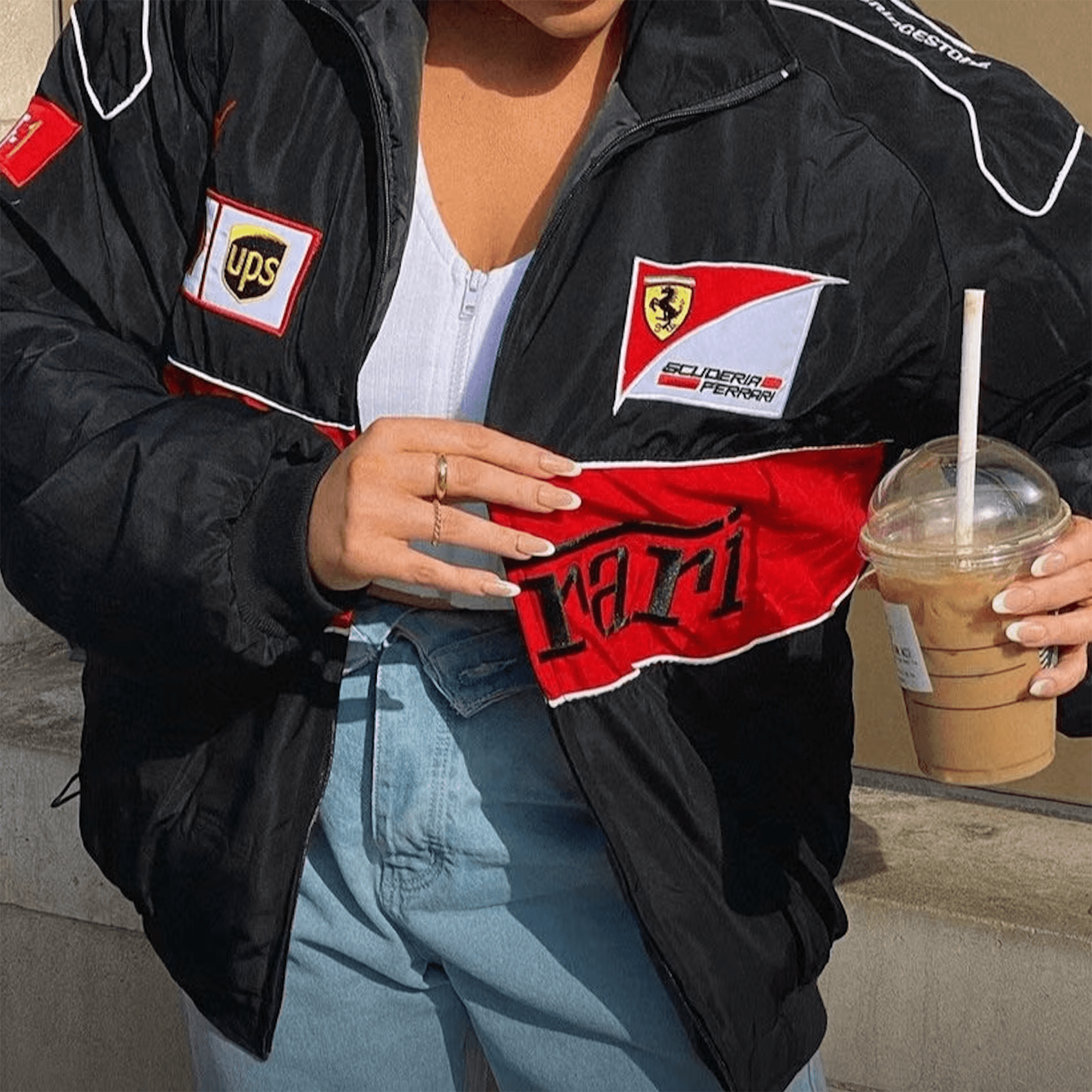 Ferrari F1 Vintage black Jacket | Speed Racewear