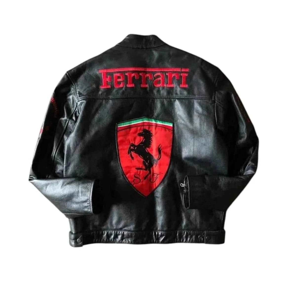 Genuine Cowhide Ferrari F1 Leather Jacket | Speed Racewear