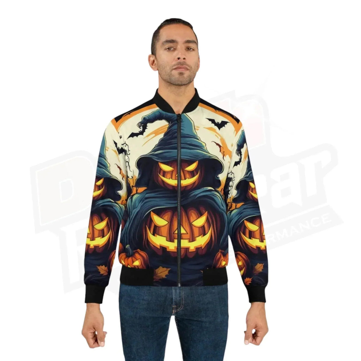 Halloween Jack O Lantern Unisex Bomber Jacket | Speed Racewear