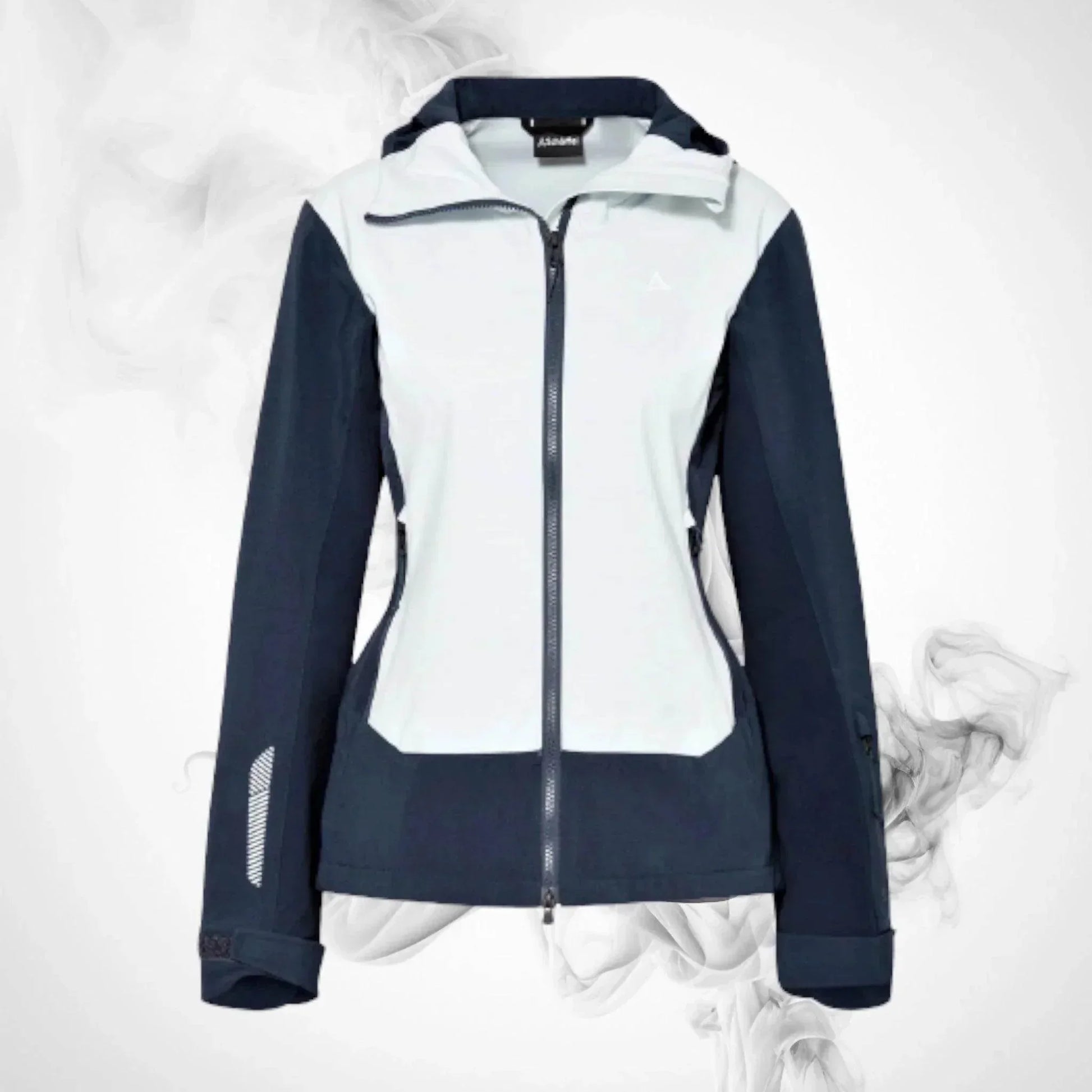 Ski Hoodie SCHOFFEL Softshell Jacket Miara L Navy/Light Blue - 2021/22 | Speed Racewear