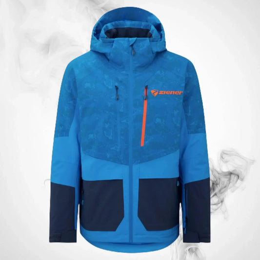Ski Jacket Ziener Trivor Lady Padded Blue Foggy Print Dark Navy - 2023/24 | Speed Racewear