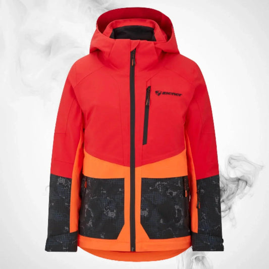 Ski Jacket Ziener Trivor Lady Padded Red Orange Pop - 2023/24 | Speed Racewear
