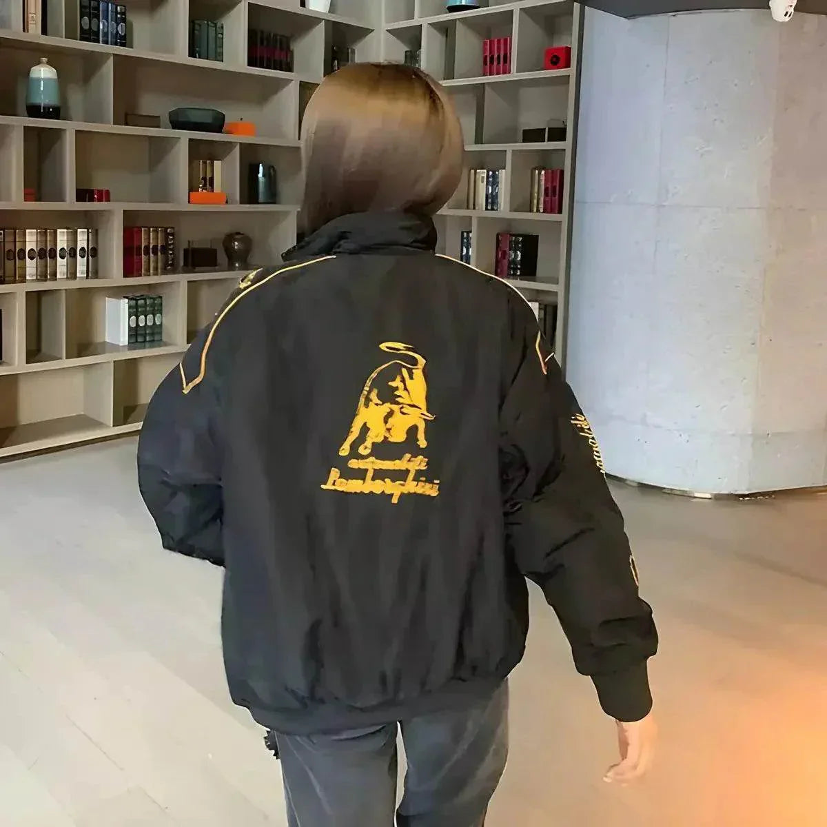 Lamborghini F1 Vintage Style Embroidery Racing Jacket | Speed Racewear