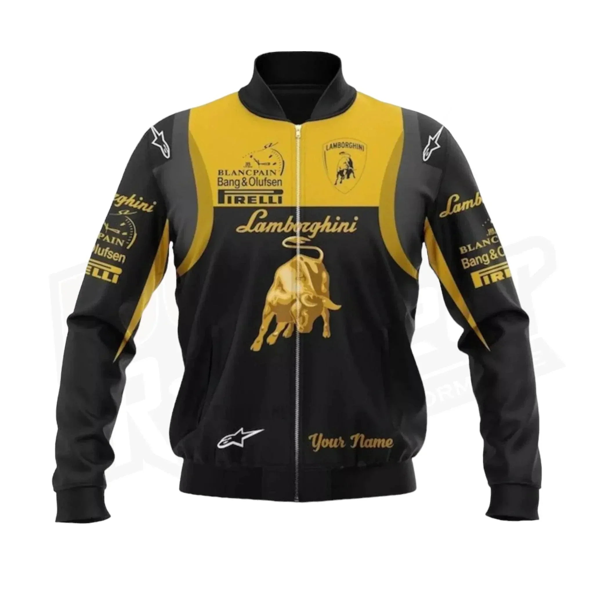 Lamborghini Over Print Custom Bomber Jacket | Speed Racewear