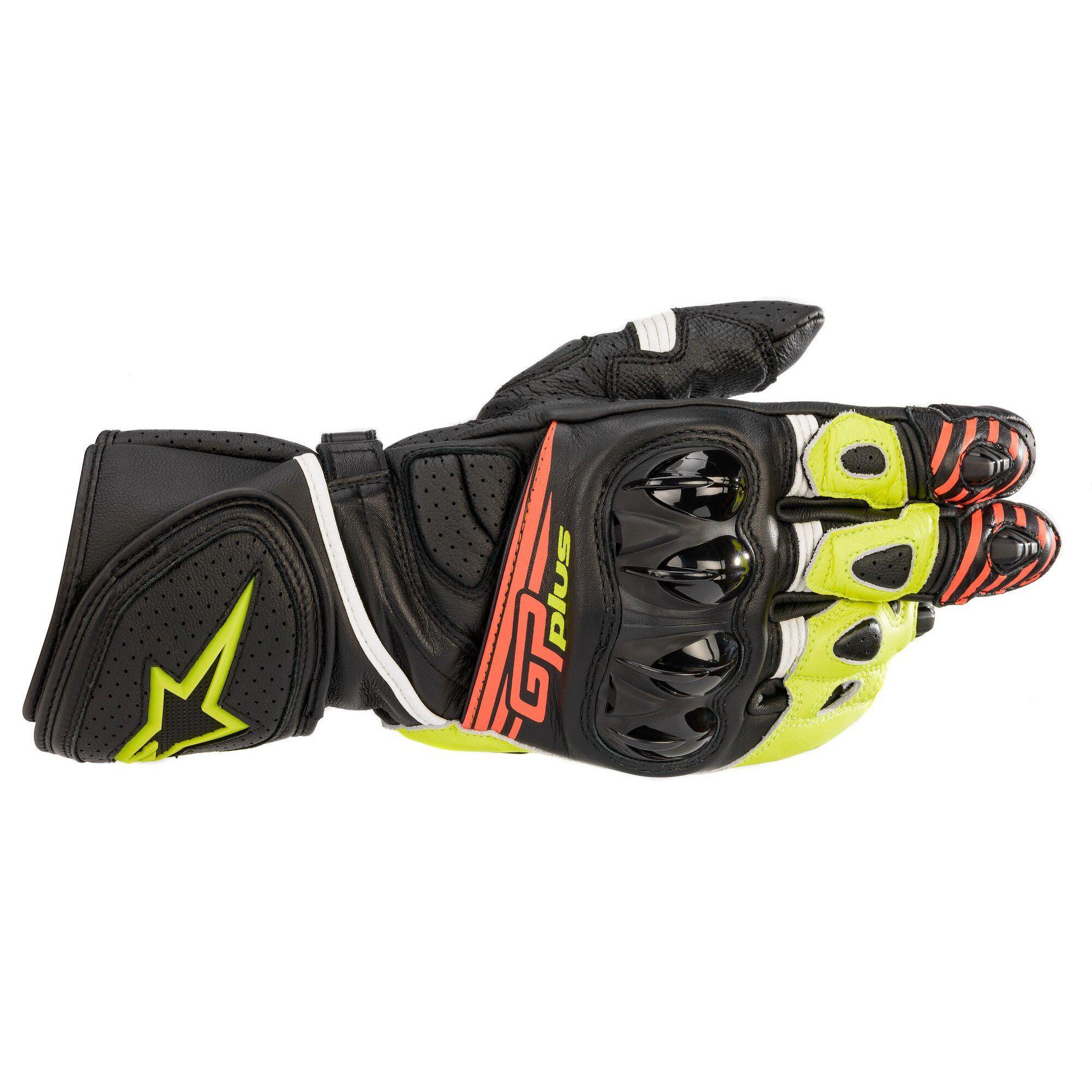 Alpinestars GP Plus R V2 Gloves Black/Yellow Fluorescent/Red Fluorescent motorcycle gloves – image 3