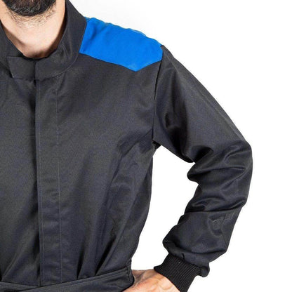 MECHANIC SUIT BLACK-DAZZLING BLUE | Speed Racewear