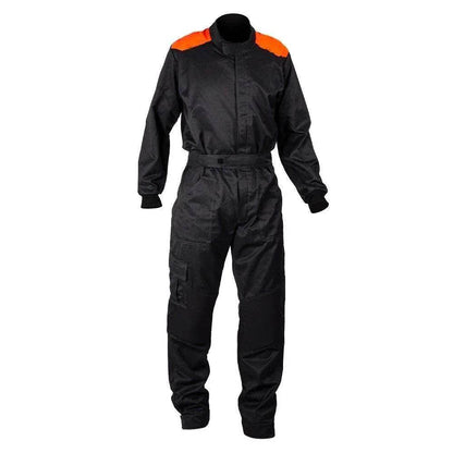 MECHANIC SUIT BLACK-FLUOR RED | Speed Racewear