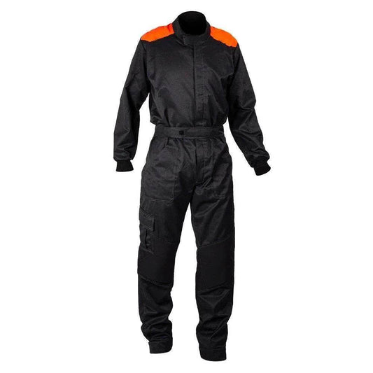 MECHANIC SUIT BLACK-FLUOR RED | Speed Racewear