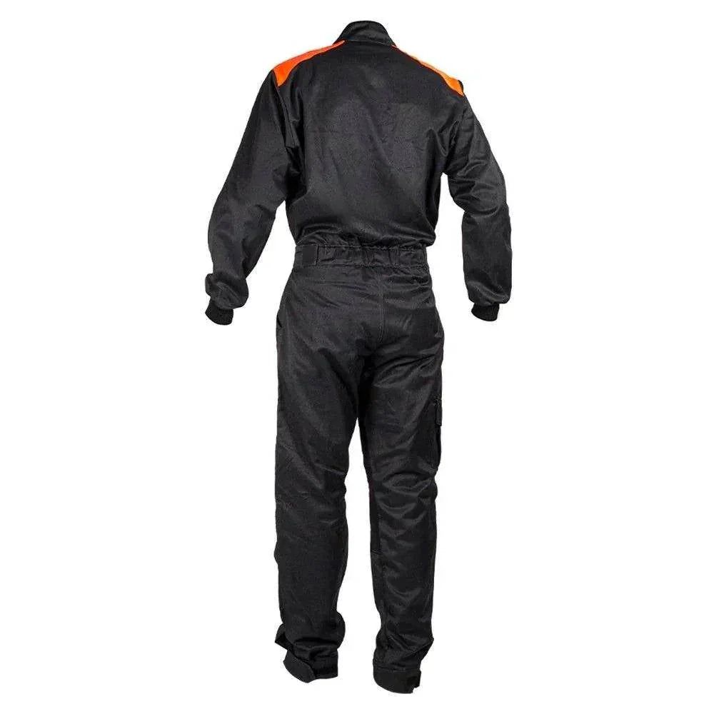 MECHANIC SUIT BLACK-FLUOR RED | Speed Racewear