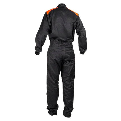 MECHANIC SUIT BLACK-FLUOR RED | Speed Racewear