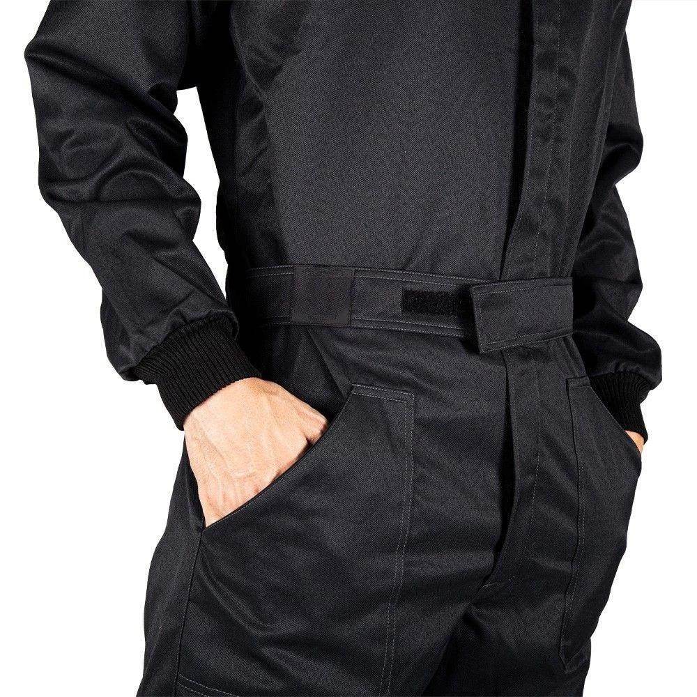 MECHANIC SUIT BLACK-FLUOR RED | Speed Racewear