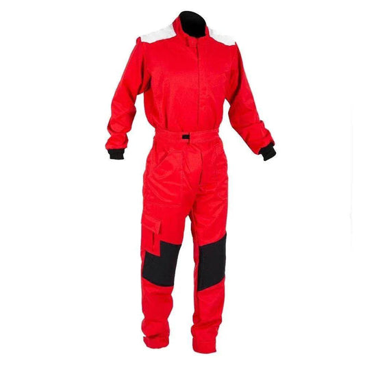 MECHANIC SUIT RED-SLIVER CLOUD | Speed Racewear