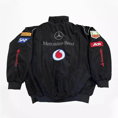 Vintage Mercedes-Benz F1 Embroidered Retro Racing Jacket | Speed Racewear