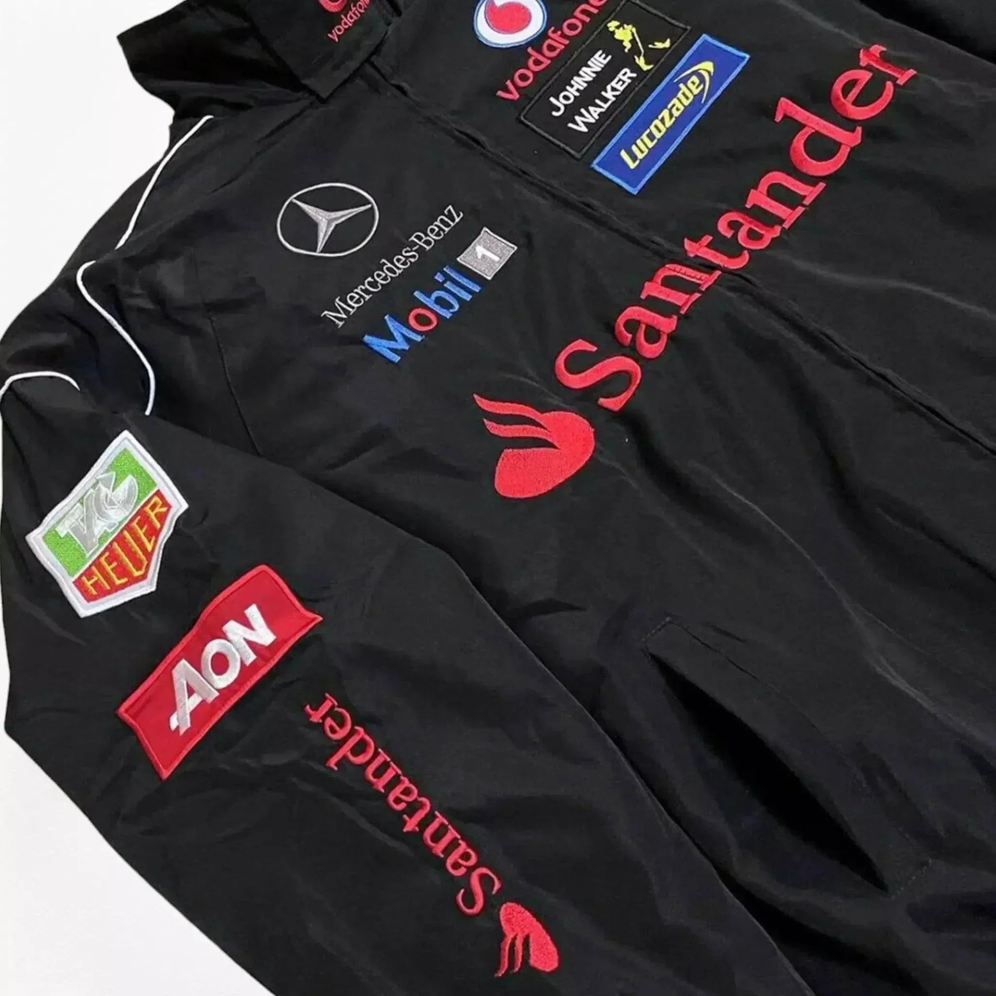 Vintage Mercedes-Benz F1 Embroidered Retro Racing Jacket | Speed Racewear