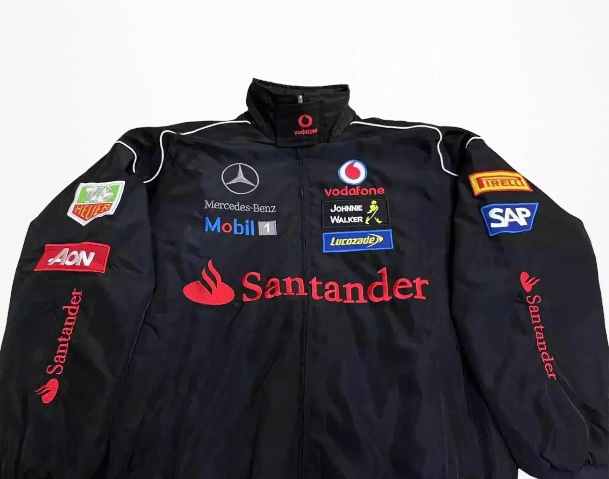 Vintage Mercedes-Benz F1 Embroidered Retro Racing Jacket | Speed Racewear