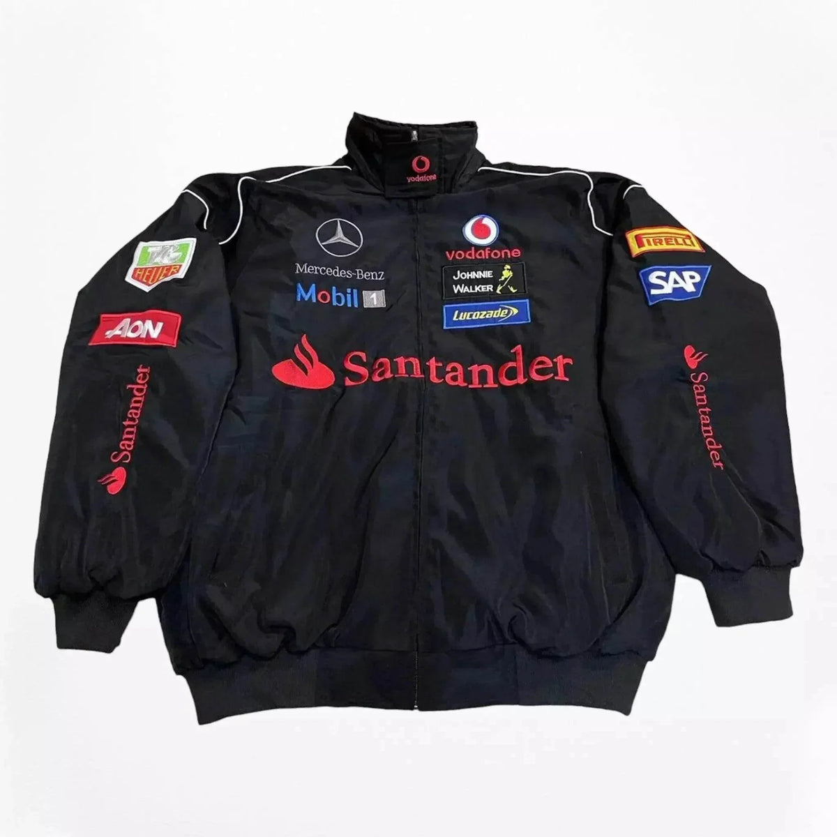 Vintage Mercedes-Benz F1 Embroidered Retro Racing Jacket | Speed Racewear