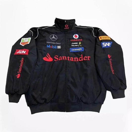 Vintage Mercedes-Benz F1 Embroidered Retro Racing Jacket | Speed Racewear