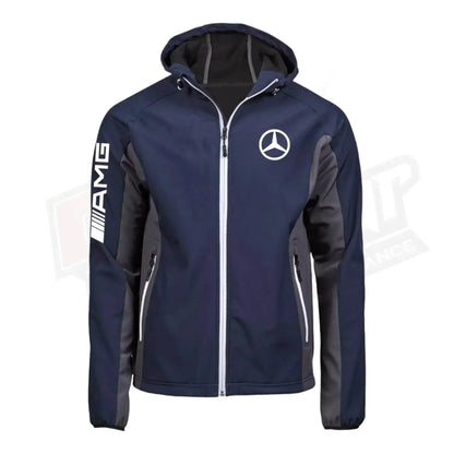 Mercedes AMG SoftShell Racing Jacket With Hoodie | Speed Racewear