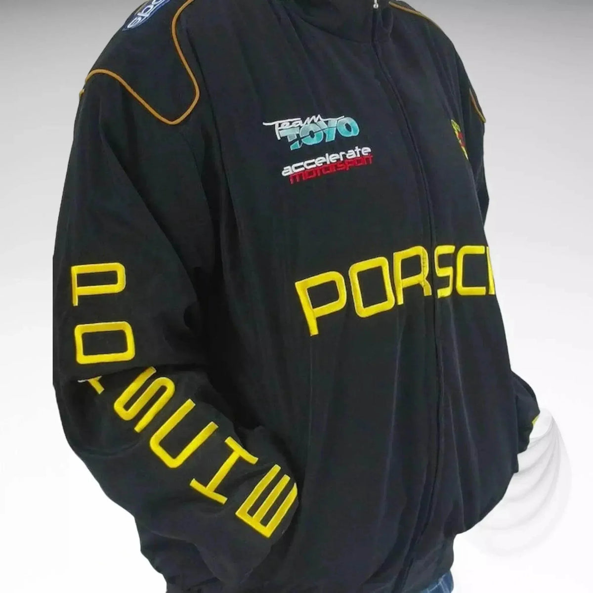 Porsche Formula 1 Racing Embroidered Bomber Jacket | Speed Racewear