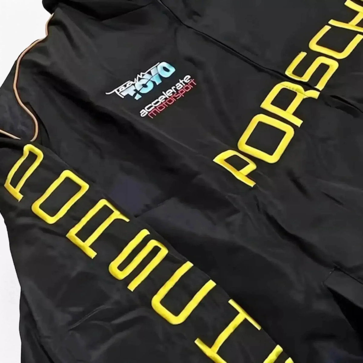 Porsche Formula 1 Racing Embroidered Bomber Jacket | Speed Racewear