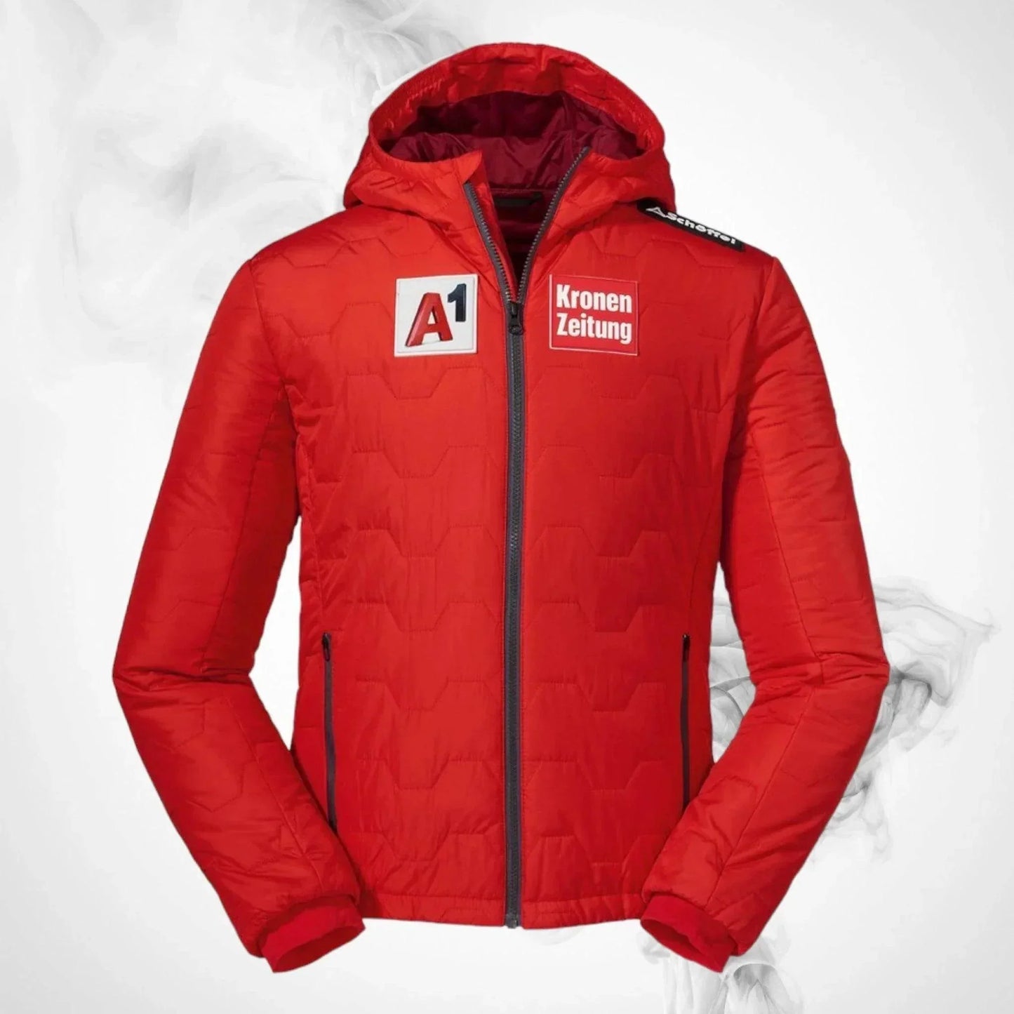 Ski Insulation Jacket SCHOFFEL Vntlft Hoody Adamont 3 K RT Junior Red - 2021/22 | Speed Racewear