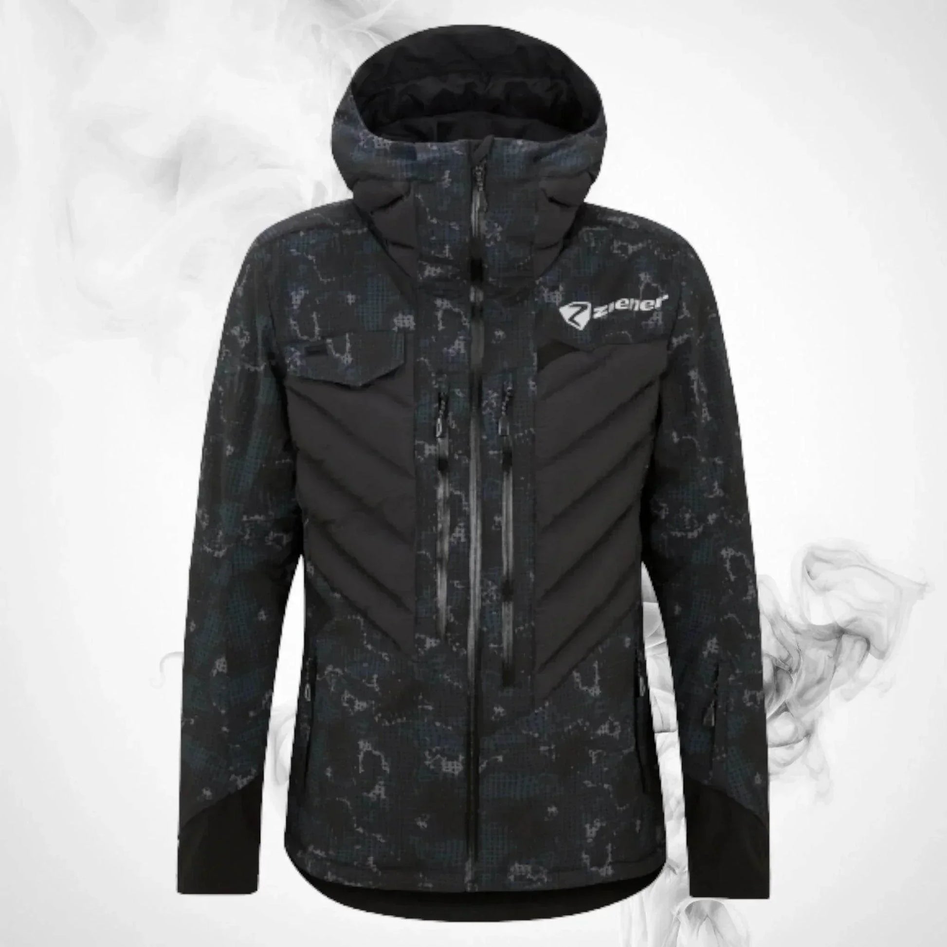 Ski Ziener RCE Coach Jacket Man Black Foggy Print | Speed Racewear