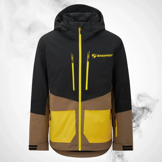 Ski jacket Ziener Trivor Man Padded Black Mustard | Speed Racewear