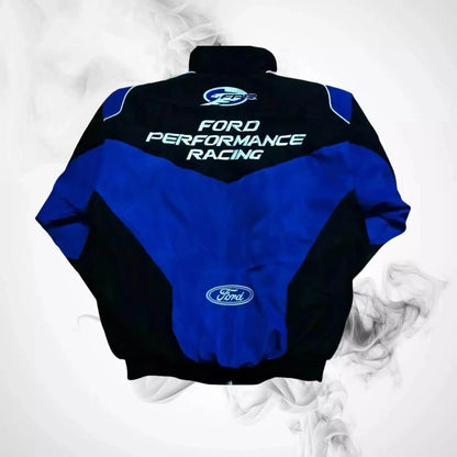 Vintage Navy/Blue Ford Performance Racing Bomber Jacket | Speed Racewear