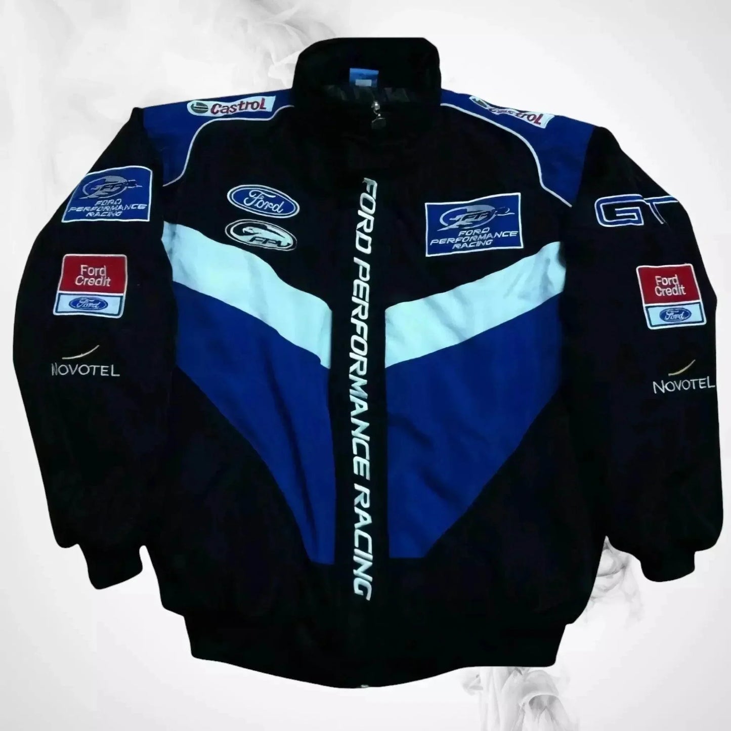 Vintage Navy/Blue Ford Performance Racing Bomber Jacket | Speed Racewear