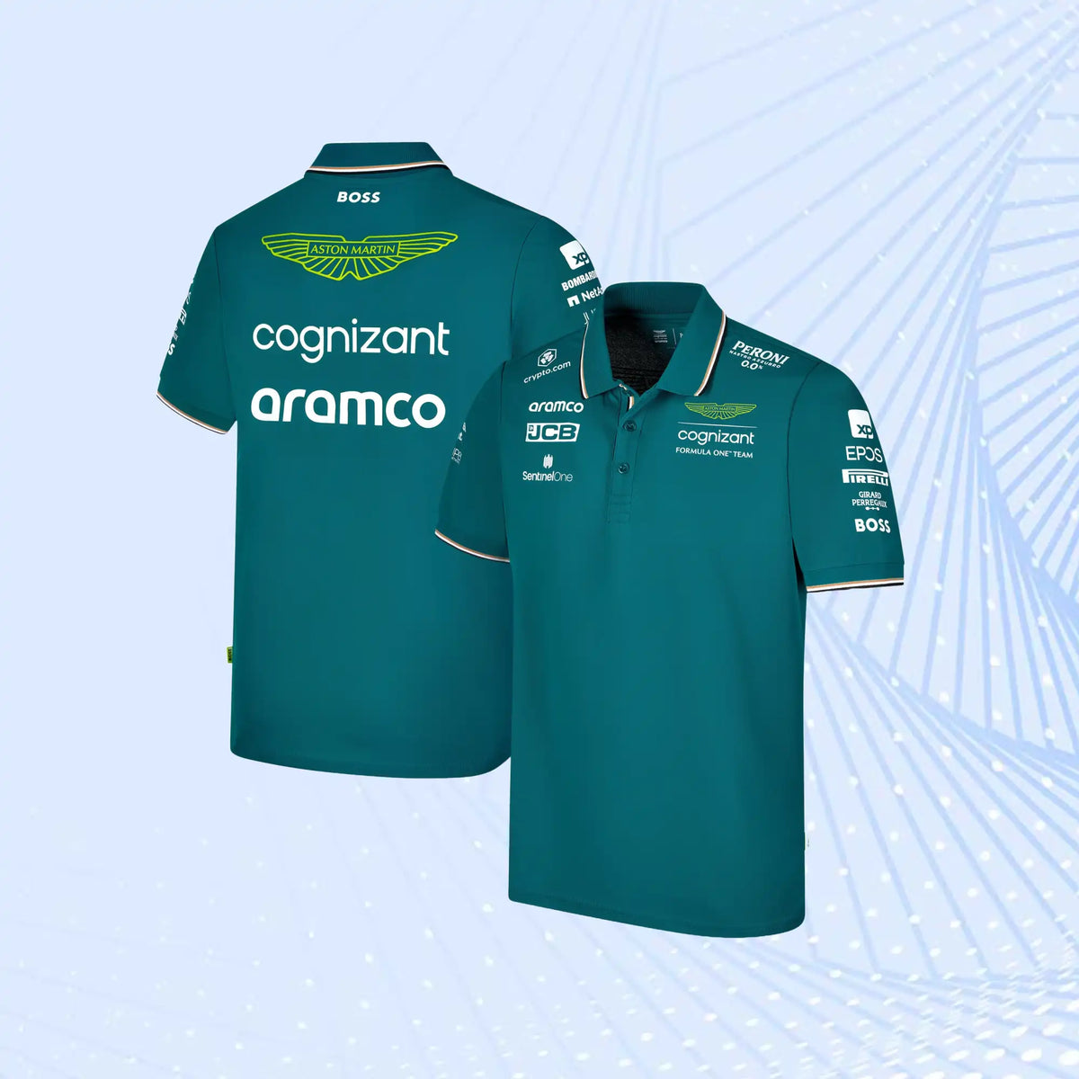Aston Martin Aramco Cognizant F1 2023 Team Polo - view 1