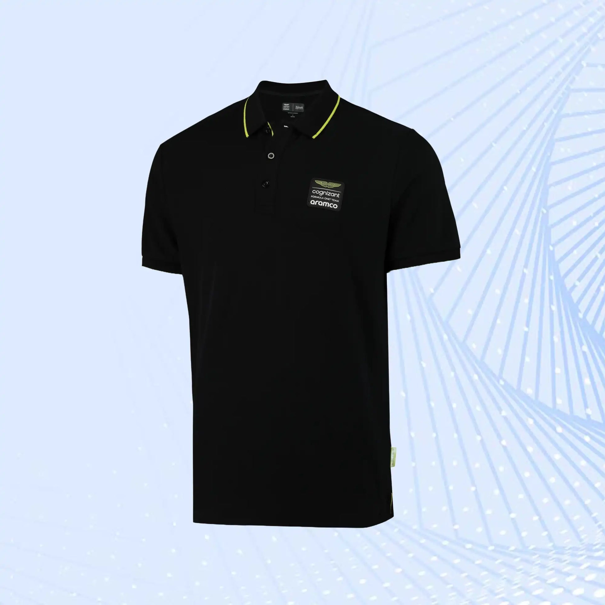 Aston Martin Aramco Cognizant F1 Lifestyle Polo- Black - view 2