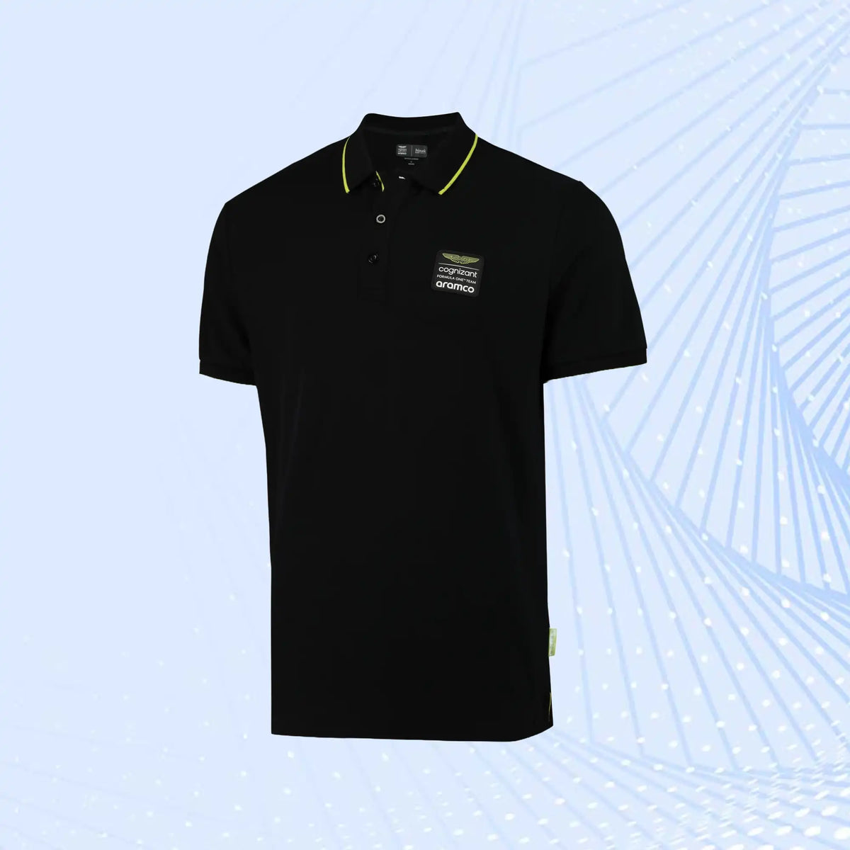 Aston Martin Aramco Cognizant F1 Lifestyle Polo- Black - view 2