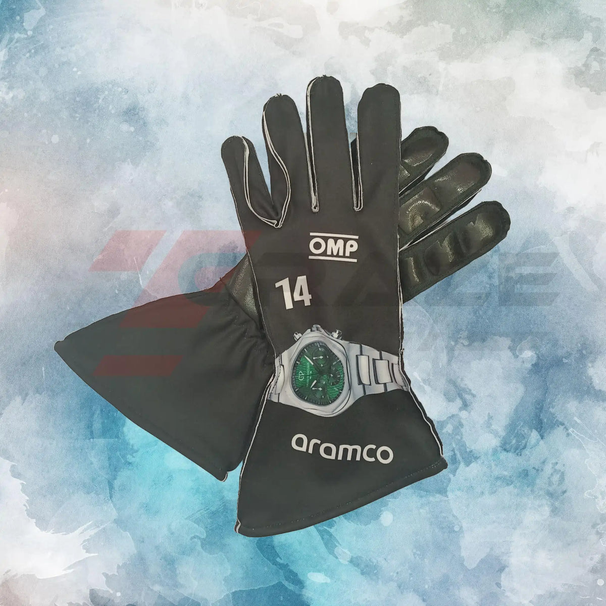 Aston Martin Fernando Alonso F1 2024 Gloves / Aston Martin F1 Replica Race Gloves - view 1