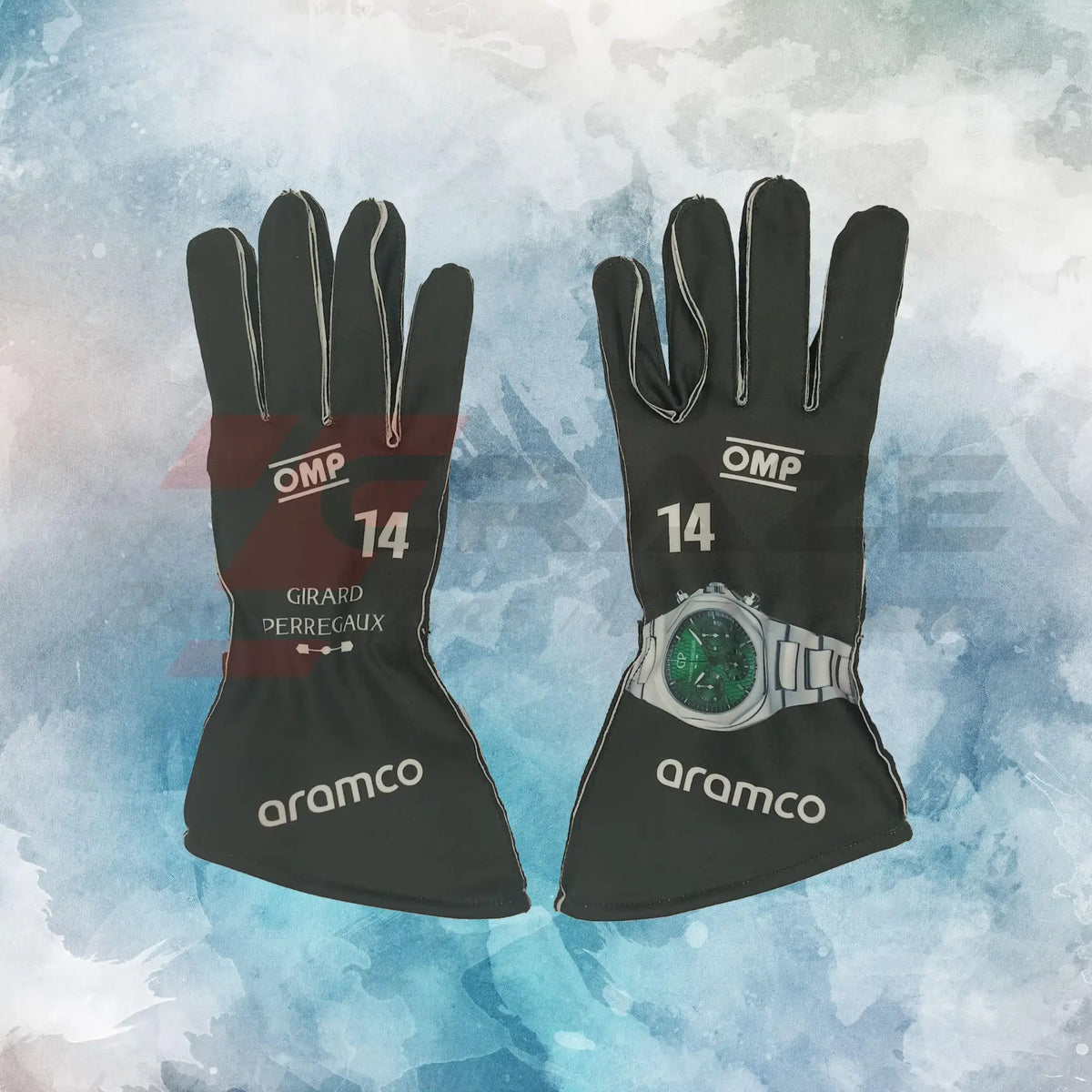 Aston Martin Fernando Alonso F1 2024 Gloves / Aston Martin F1 Replica Race Gloves - view 4