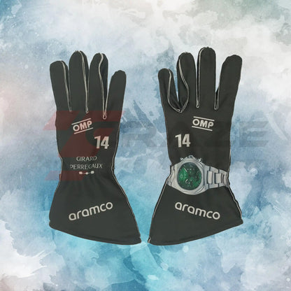 Aston Martin Fernando Alonso F1 2024 Gloves / Aston Martin F1 Replica Race Gloves - view 4