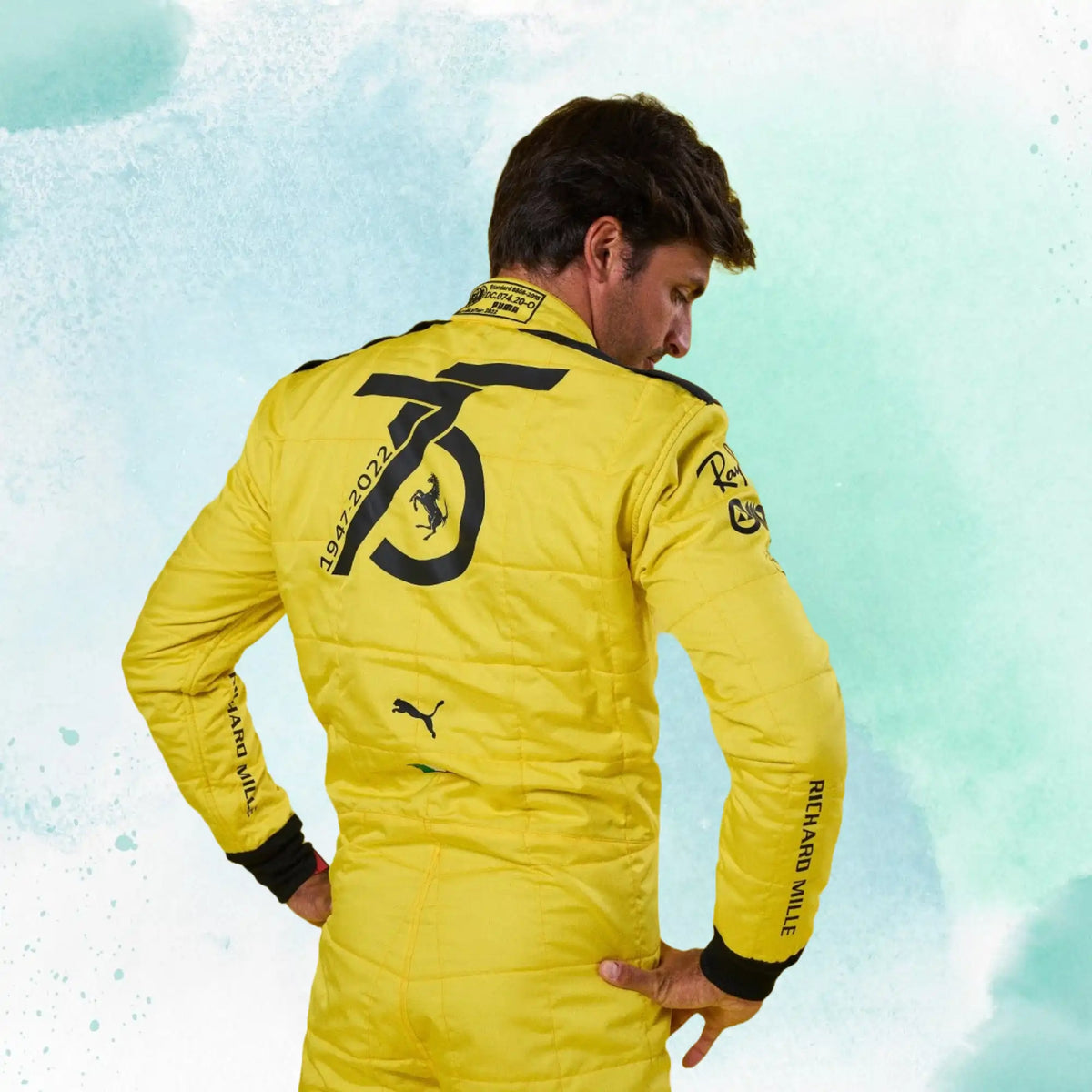Carlos Sainz Jr 2022 F1 Ferrari's 75th Anniversary Replica Racing Suit - view 4