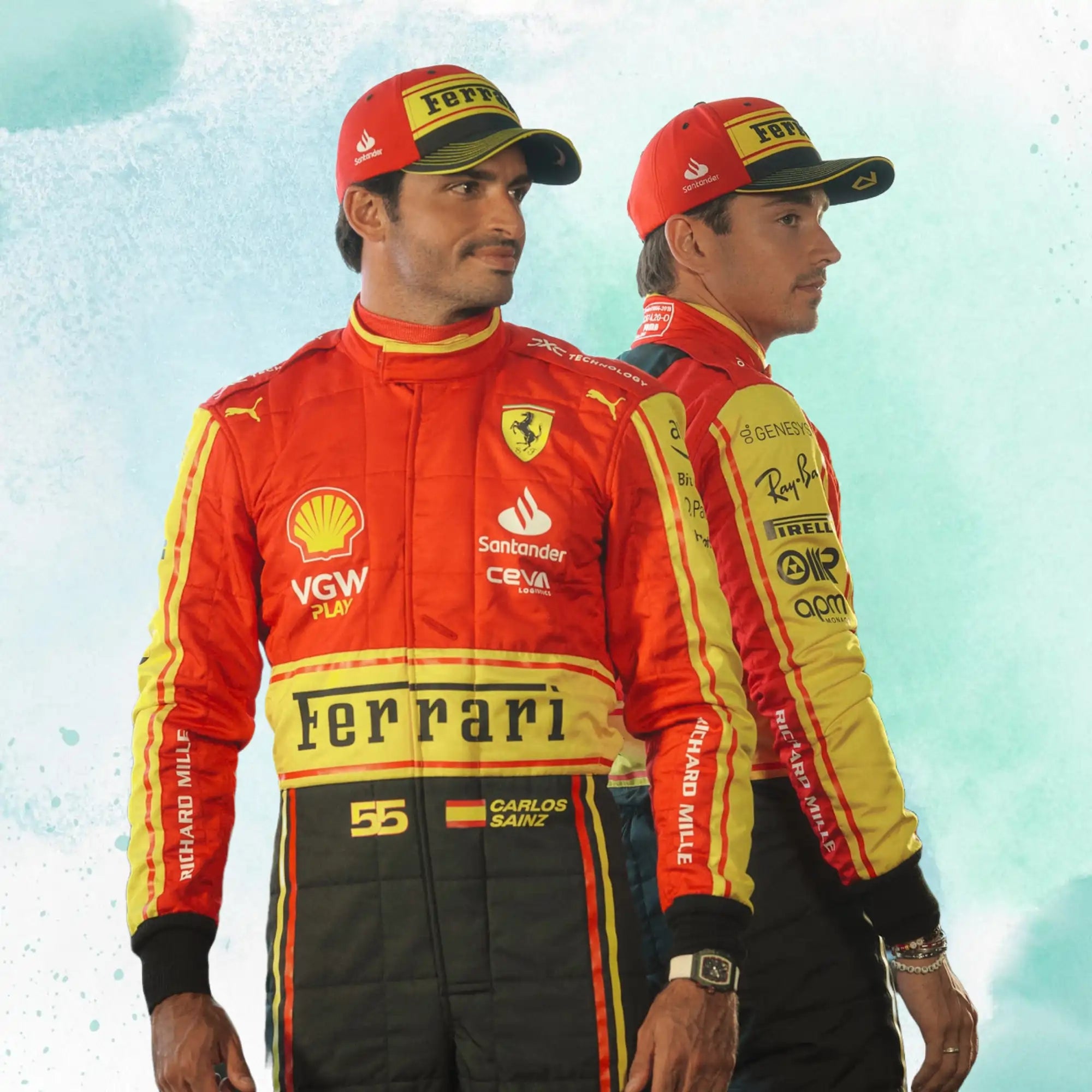 Carlos Sainz Jr 2023 Scuderia Ferrari Monza Special Edition F1 Replica Race Suit - view 2