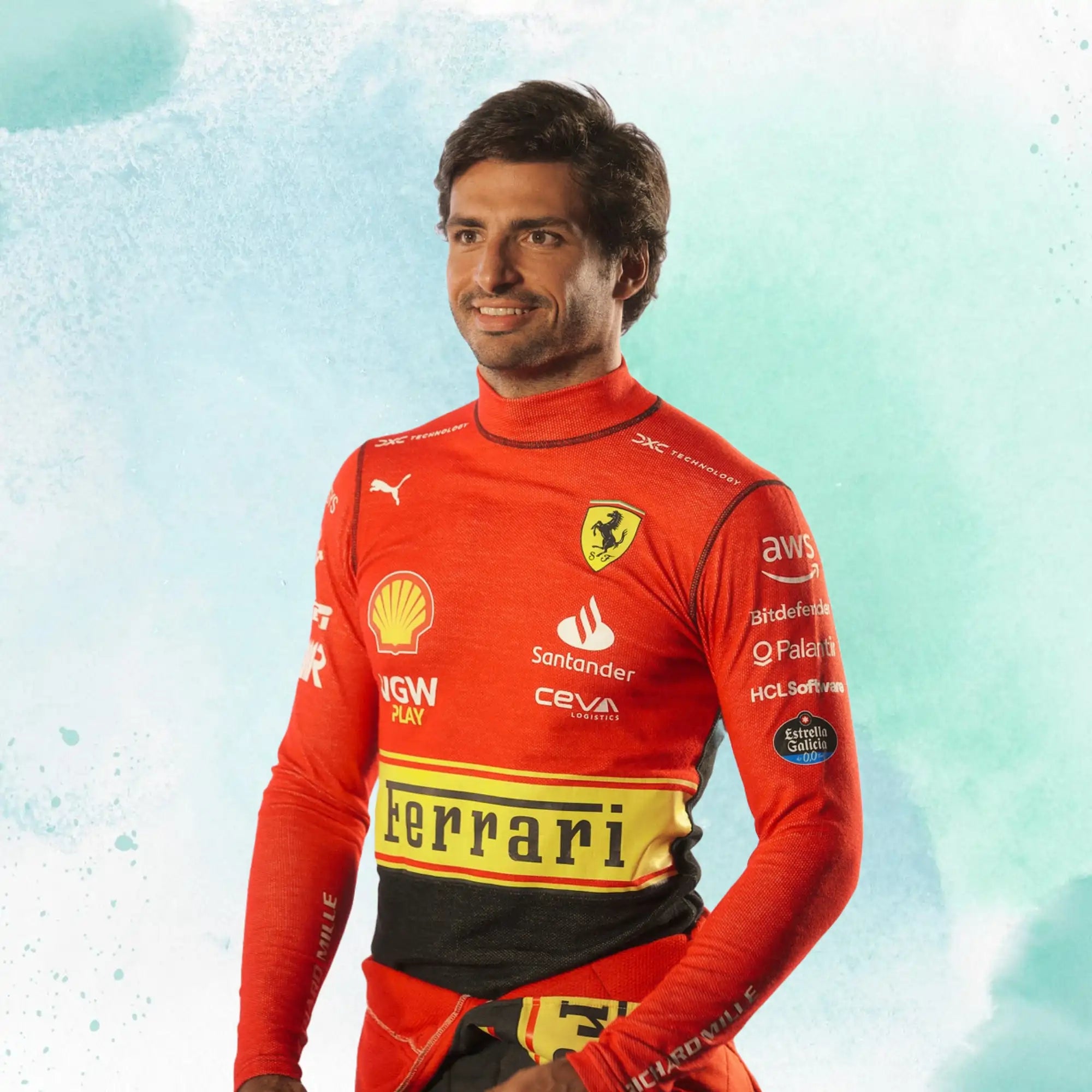 Carlos Sainz Jr 2023 Scuderia Ferrari Monza Special Edition F1 Replica Race Suit - view 3