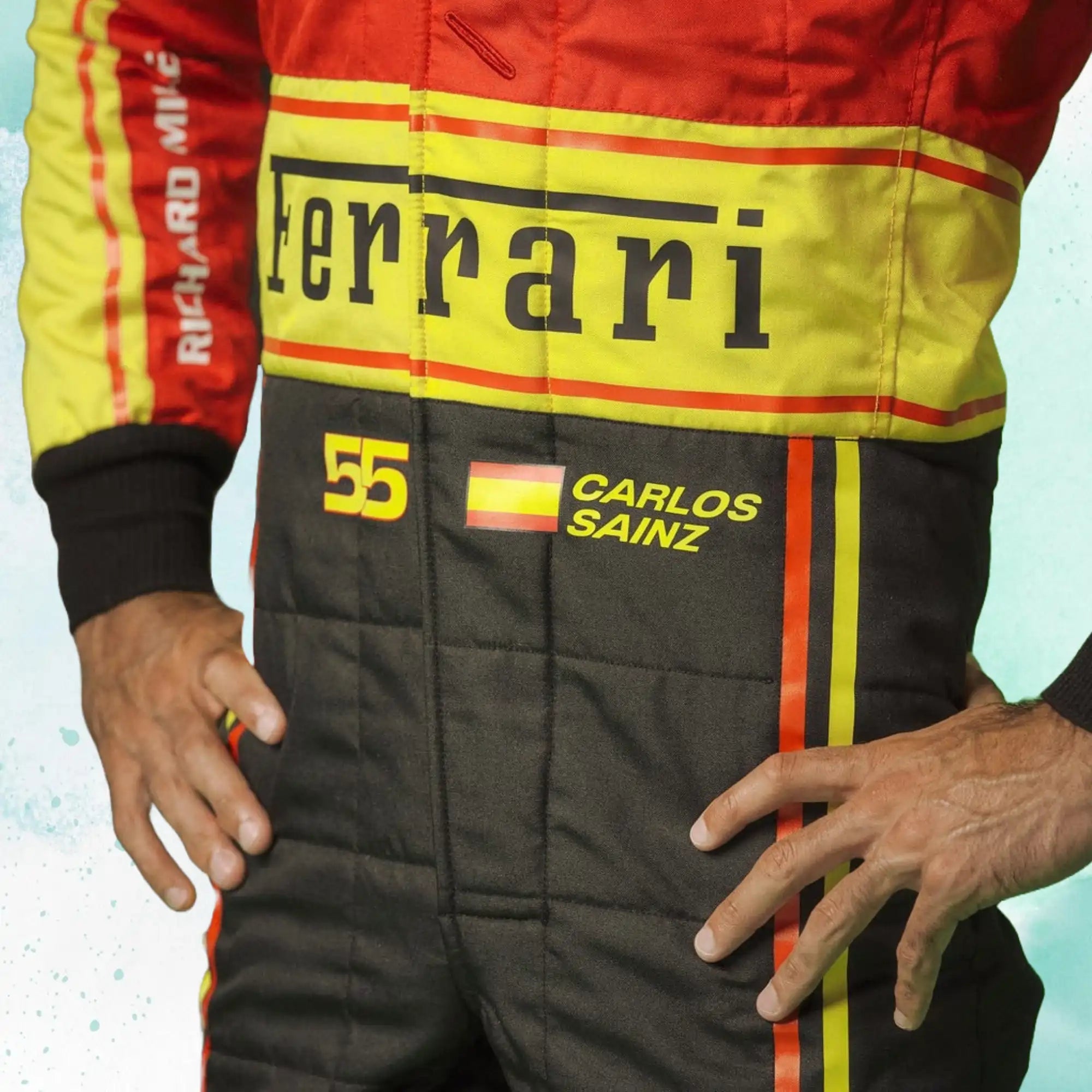 Carlos Sainz Jr 2023 Scuderia Ferrari Monza Special Edition F1 Replica Race Suit - view 4