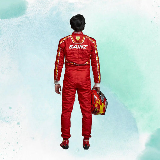 Carlos Sainz New 2024 Scuderia Ferrari F1 Team Replica Racing Suit - view 2